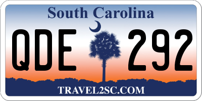 SC license plate QDE292