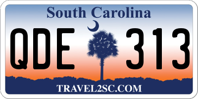 SC license plate QDE313