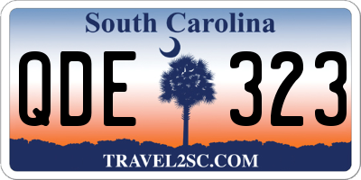 SC license plate QDE323