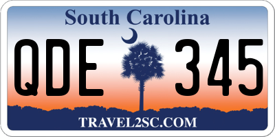 SC license plate QDE345