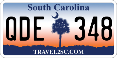 SC license plate QDE348
