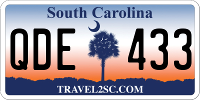 SC license plate QDE433