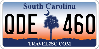 SC license plate QDE460