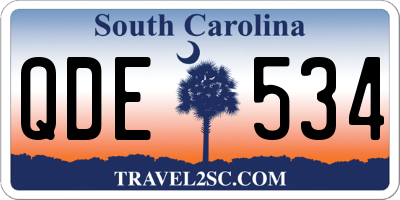 SC license plate QDE534