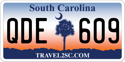SC license plate QDE609