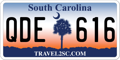 SC license plate QDE616
