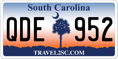 SC license plate QDE952