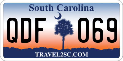 SC license plate QDF069