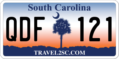 SC license plate QDF121