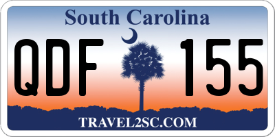 SC license plate QDF155