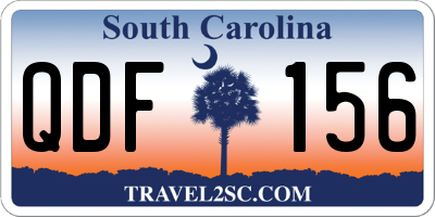 SC license plate QDF156