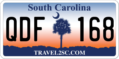 SC license plate QDF168