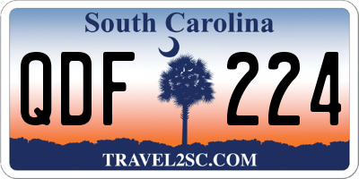SC license plate QDF224
