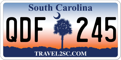 SC license plate QDF245