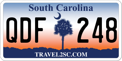 SC license plate QDF248