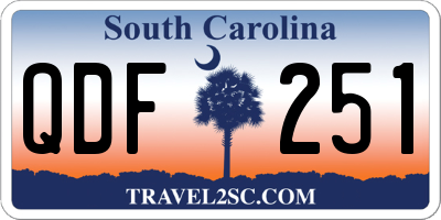 SC license plate QDF251