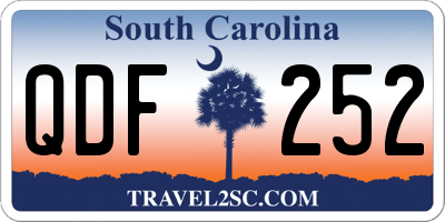 SC license plate QDF252