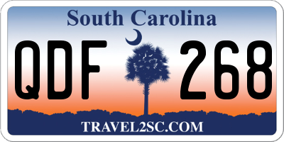 SC license plate QDF268