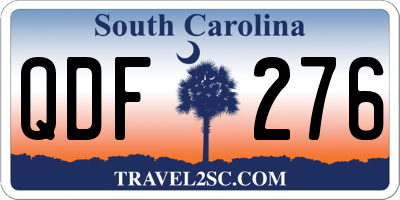 SC license plate QDF276