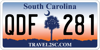 SC license plate QDF281