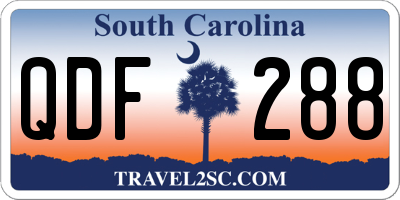 SC license plate QDF288