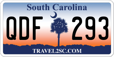 SC license plate QDF293