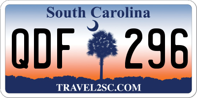 SC license plate QDF296