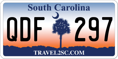 SC license plate QDF297