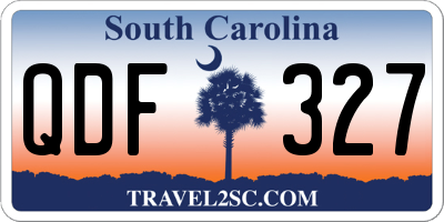 SC license plate QDF327