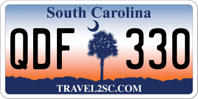 SC license plate QDF330