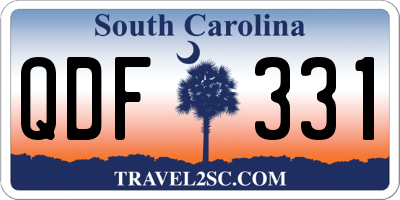 SC license plate QDF331