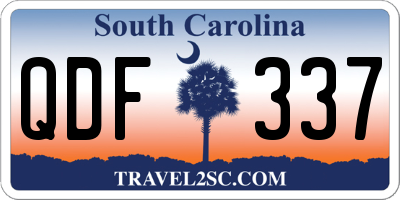 SC license plate QDF337