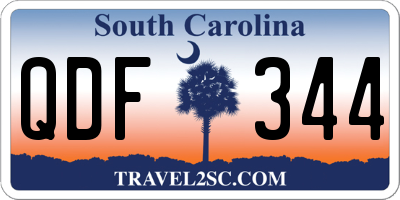 SC license plate QDF344
