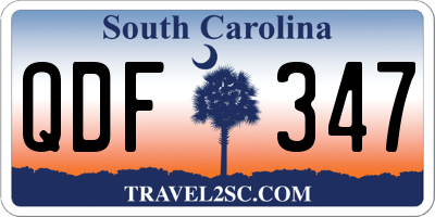 SC license plate QDF347