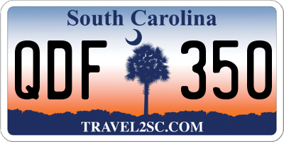 SC license plate QDF350