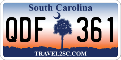 SC license plate QDF361