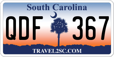 SC license plate QDF367