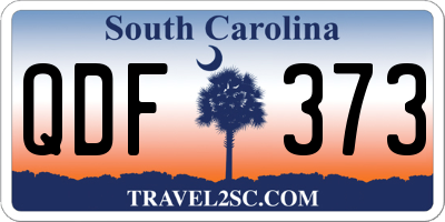 SC license plate QDF373