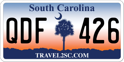 SC license plate QDF426