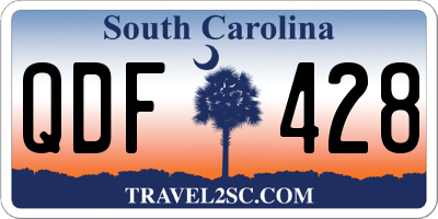 SC license plate QDF428