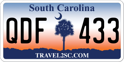 SC license plate QDF433