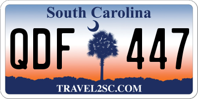 SC license plate QDF447