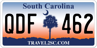 SC license plate QDF462
