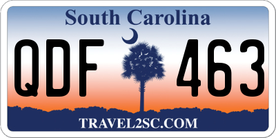 SC license plate QDF463