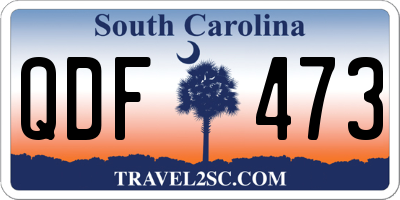 SC license plate QDF473