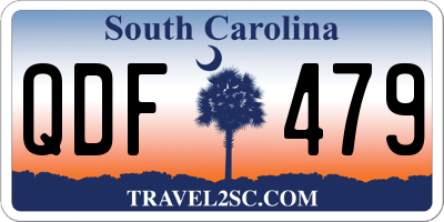 SC license plate QDF479