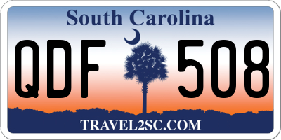 SC license plate QDF508