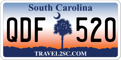 SC license plate QDF520