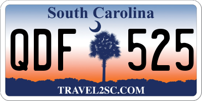 SC license plate QDF525