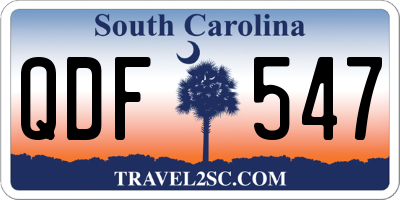 SC license plate QDF547